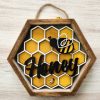 Honey Bee Hexagon sign 132 Honey Bee Hexagon sign 132