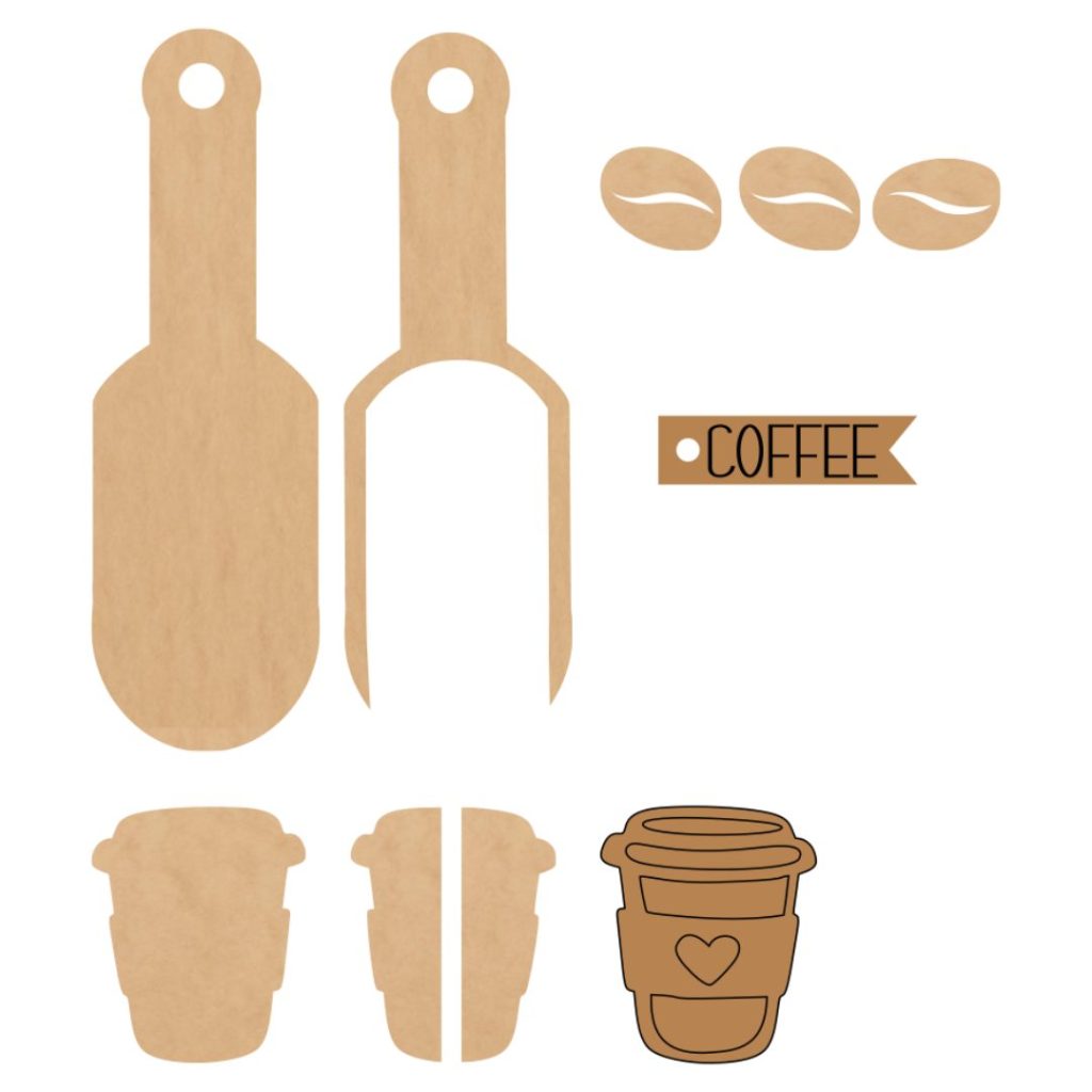 Unfinished Coffee Bar Wood Scoop