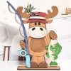 Individual Mini Decor Fisherman Moose 03