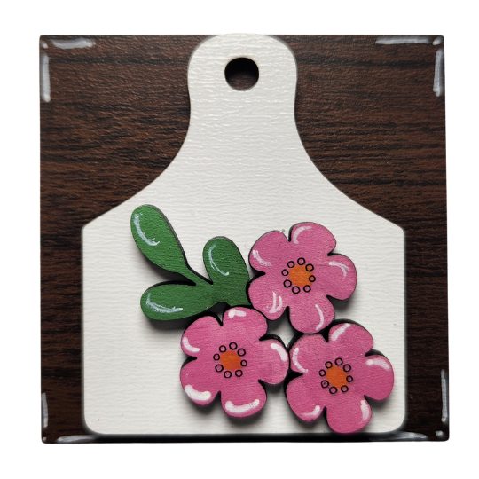 Pink Flowers on Cutting Board 00 Pink Flowers on Cutting Board 00