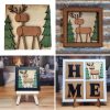 Rustic Deer and Trees 04