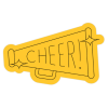 CHEER YELLOW MEGAPHONE CHEER YELLOW MEGAPHONE