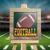 Football with Dark Green and Yellow 02 Football with Dark Green and Yellow 02