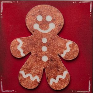 Gingerbread Cookie on Red