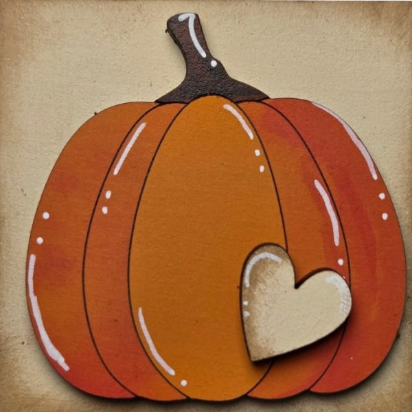 Pumpkin on Ivory Background 01