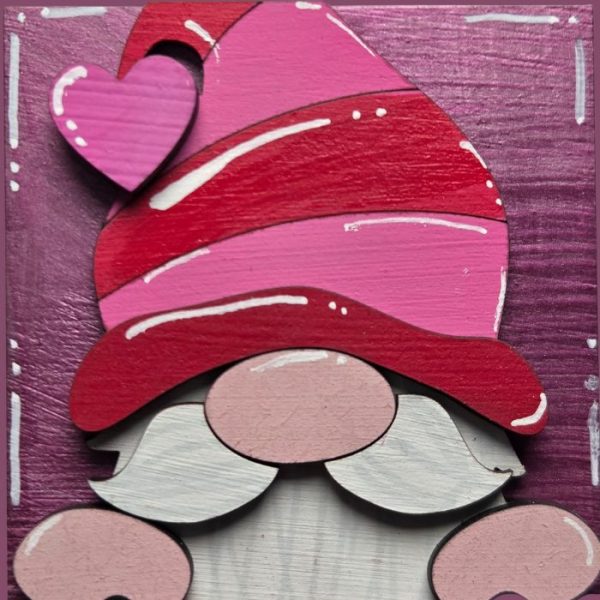 Valentine Gnome with Stocking Hat 01 Valentine Gnome with Stocking Hat 01