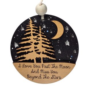 I Love you Past the Moon Memorial Ornament