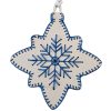 Snowflake Blue White