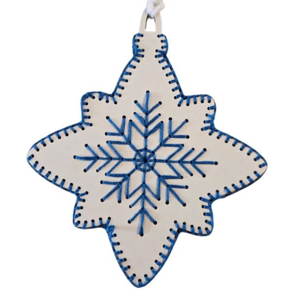 Snowflake Blue White